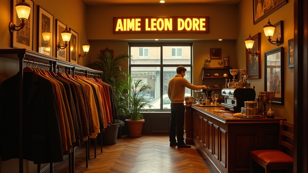 Aimé Leon Dore as a 1970s vintage menswear boutique