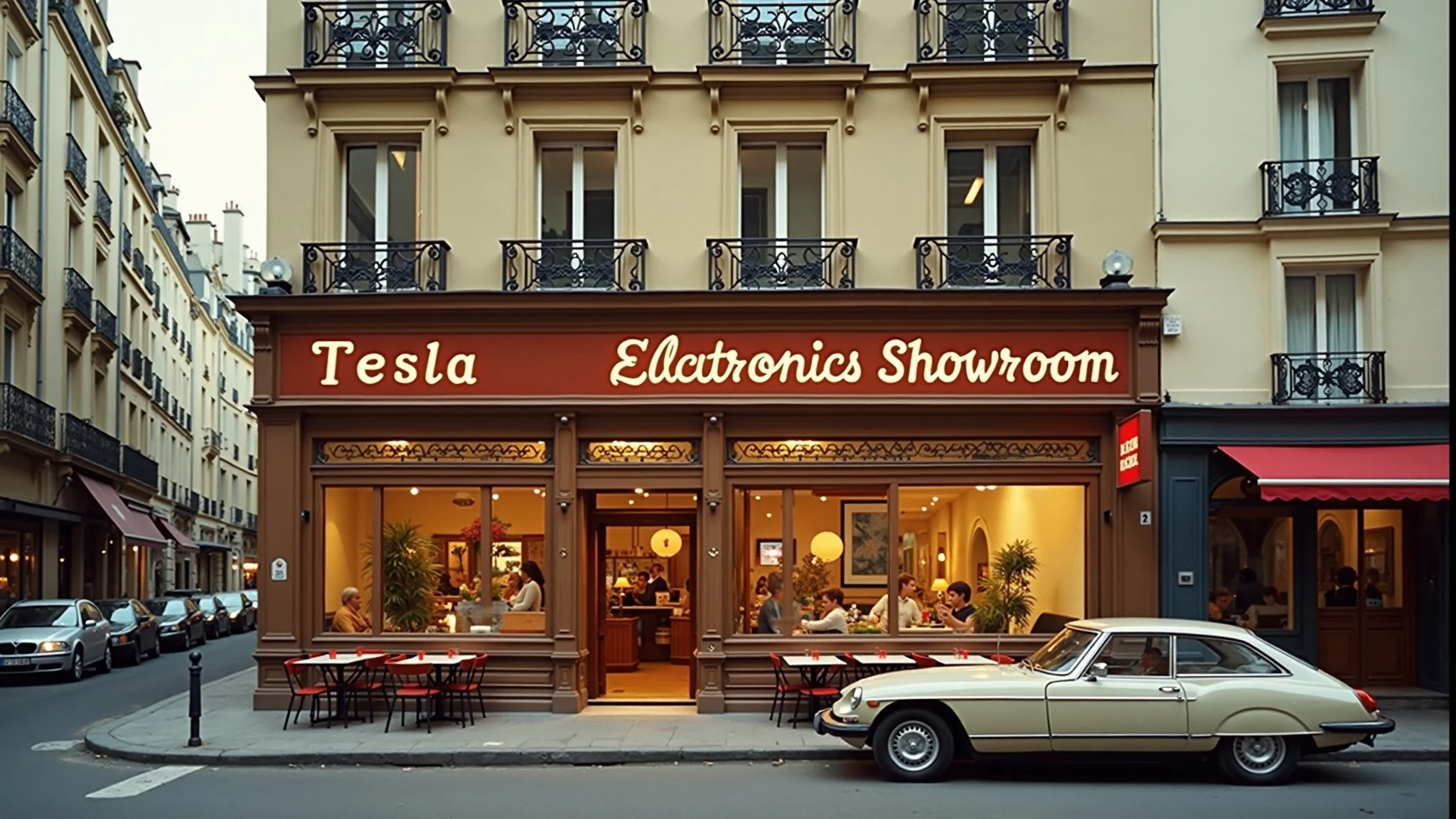 Tesla in 1970s Paris