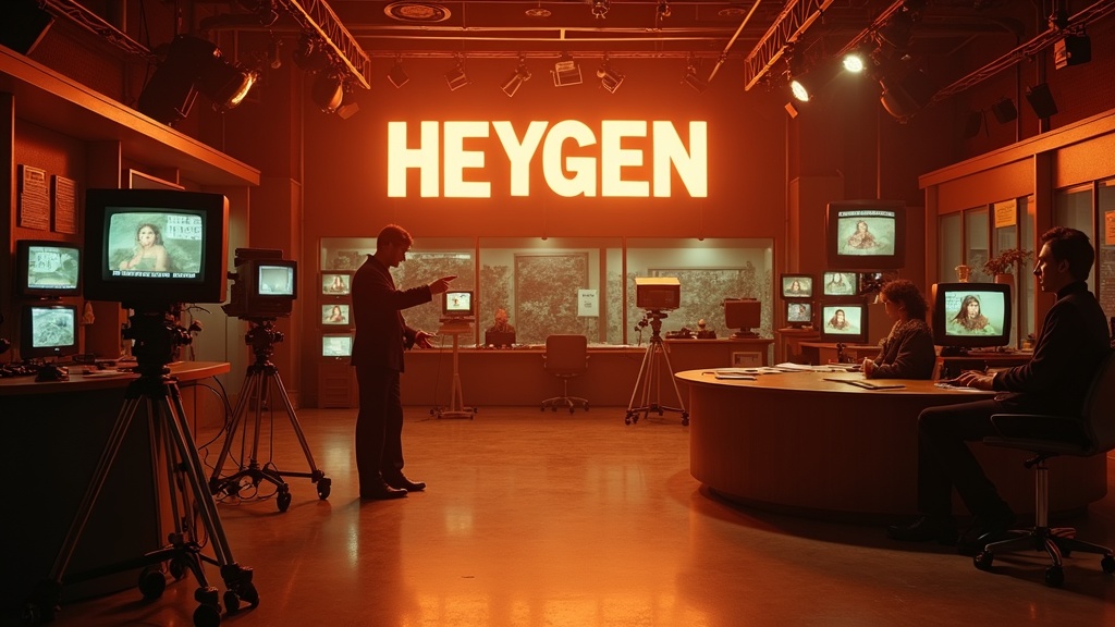 HeyGen as a 1970s television studio
