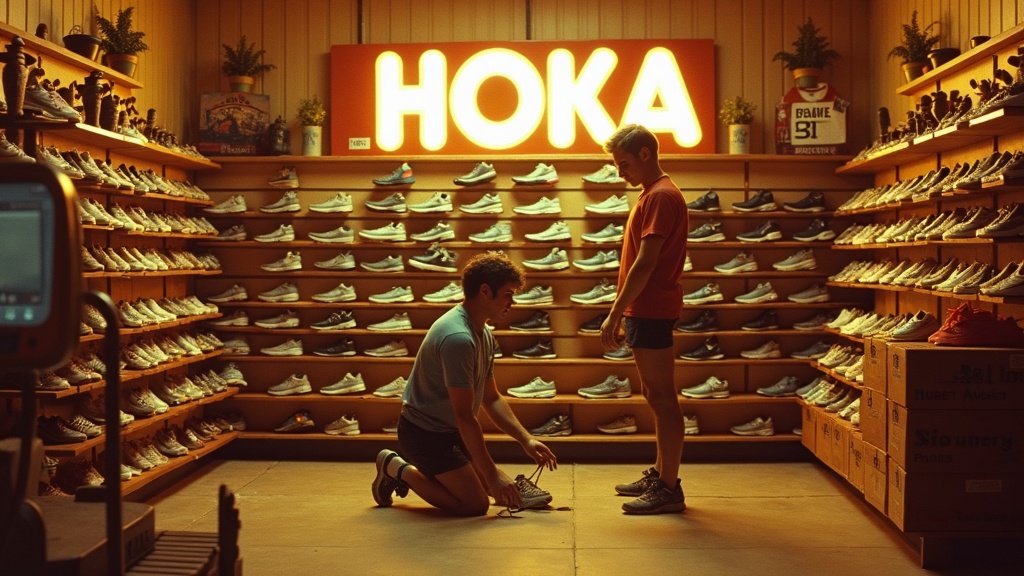 HOKA as a 1970s performance running shoe store