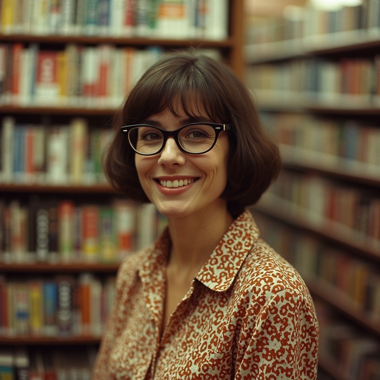 Portrait of Barbara Chen, fictional 1970s owner of Netflix