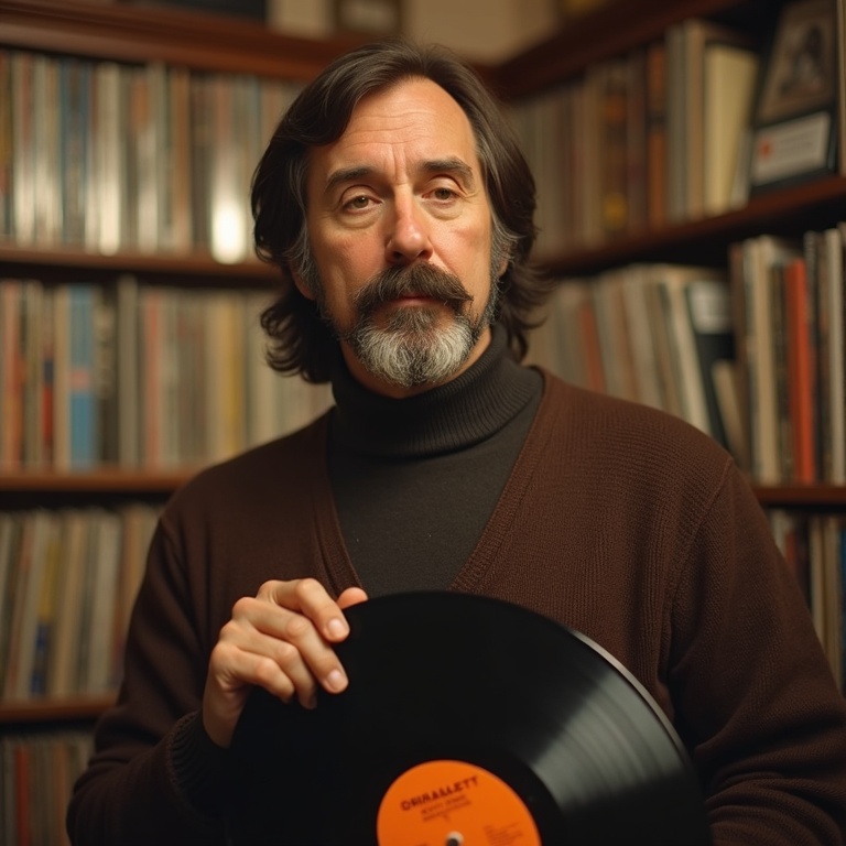 Portrait of Dave Morrison, fictional 1970s owner of Spotify