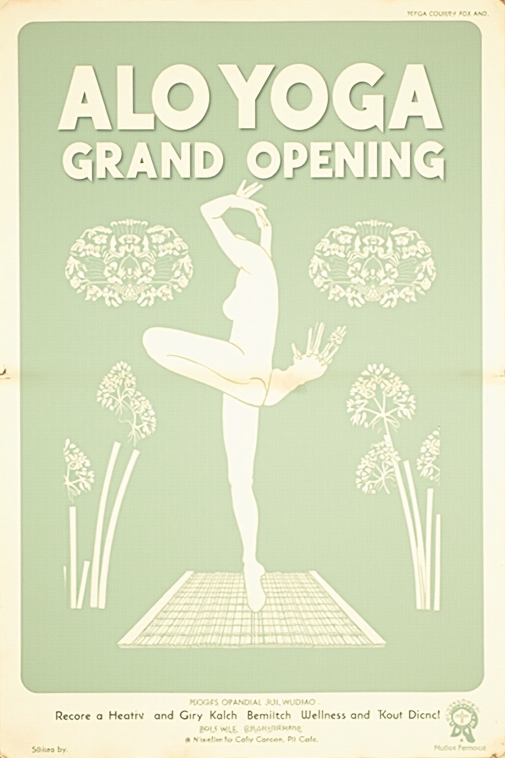 Alo Yoga grand opening poster