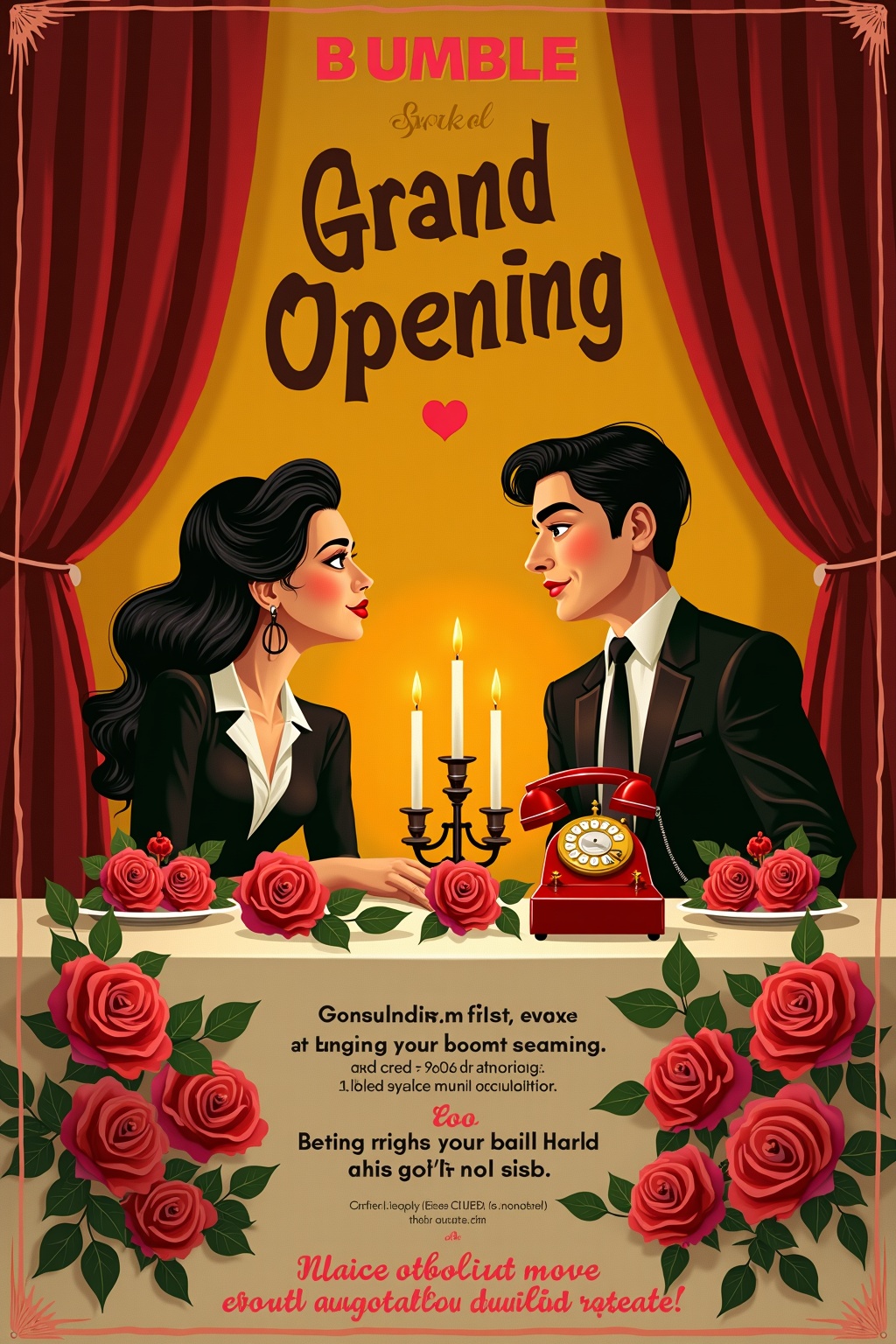 Bumble grand opening poster