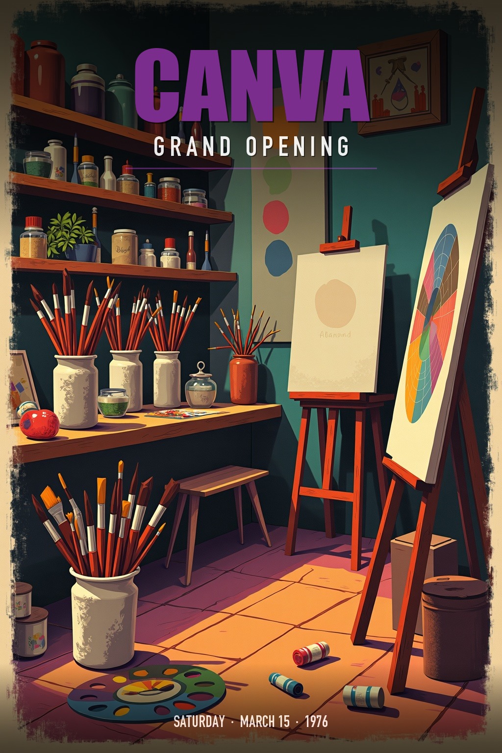 Canva grand opening poster