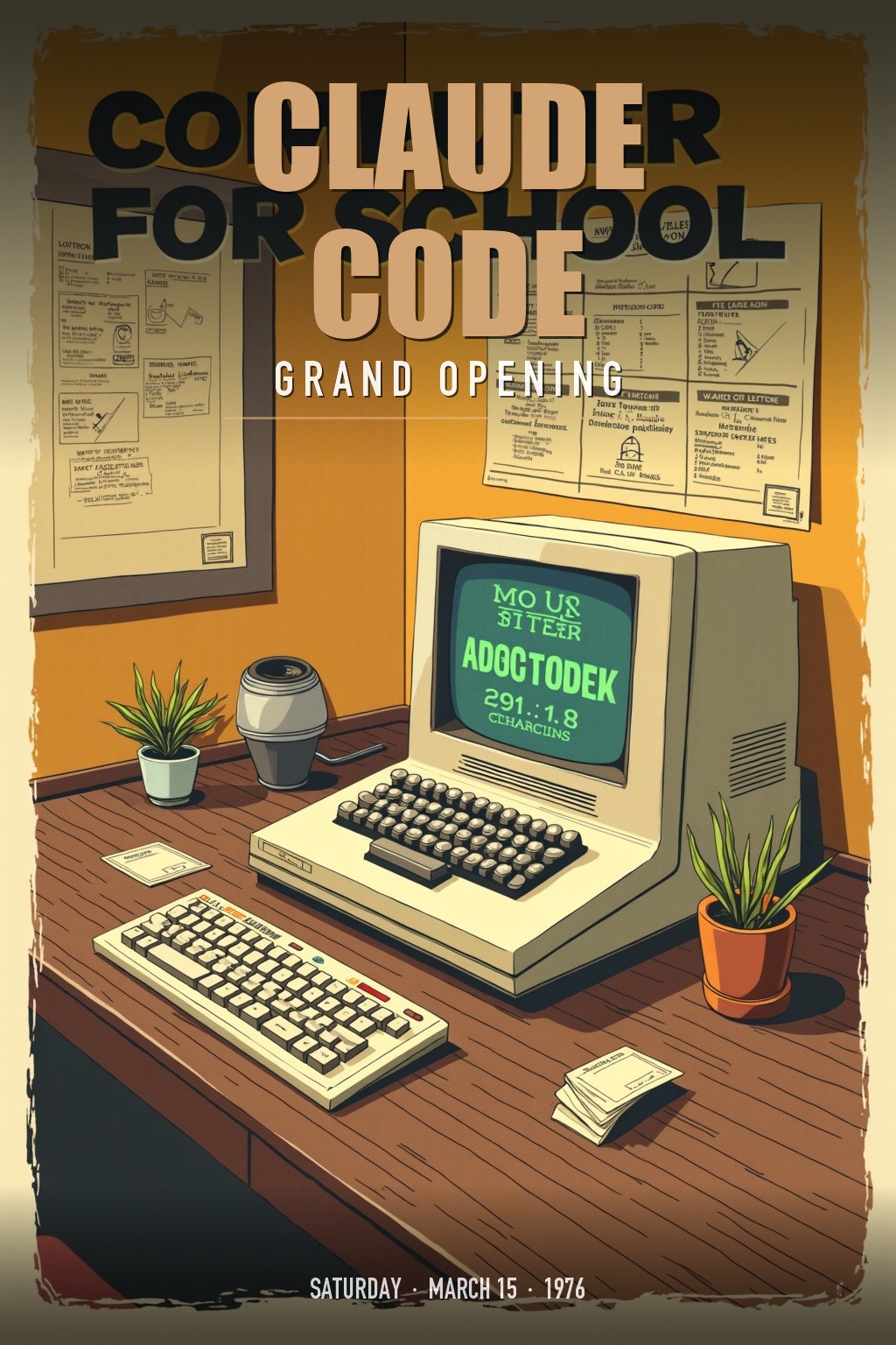 Claude Code grand opening poster