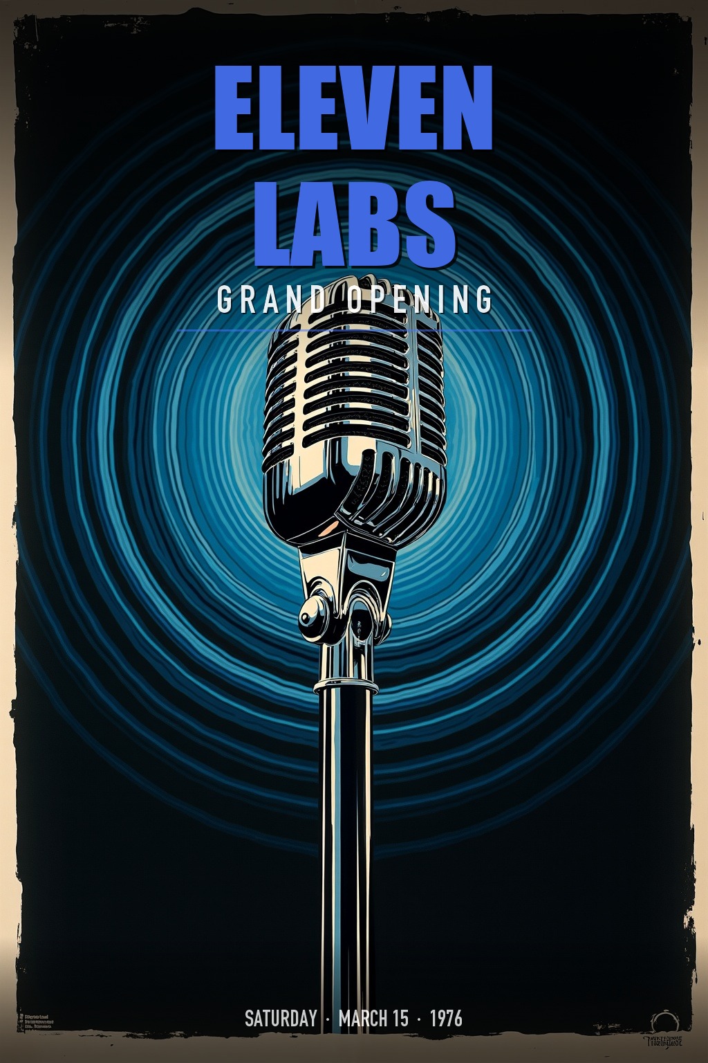ElevenLabs grand opening poster