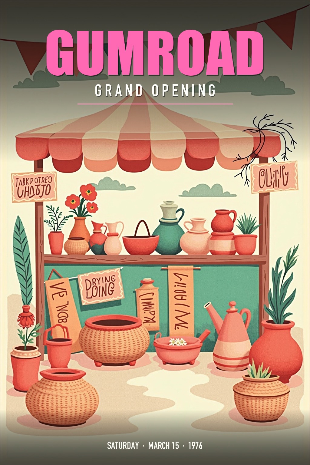 Gumroad grand opening poster