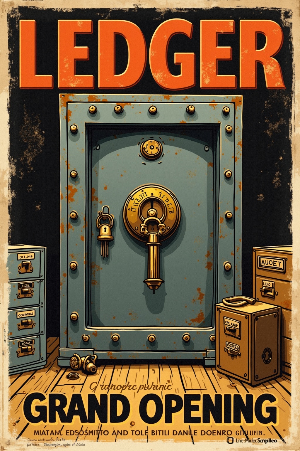 Ledger grand opening poster