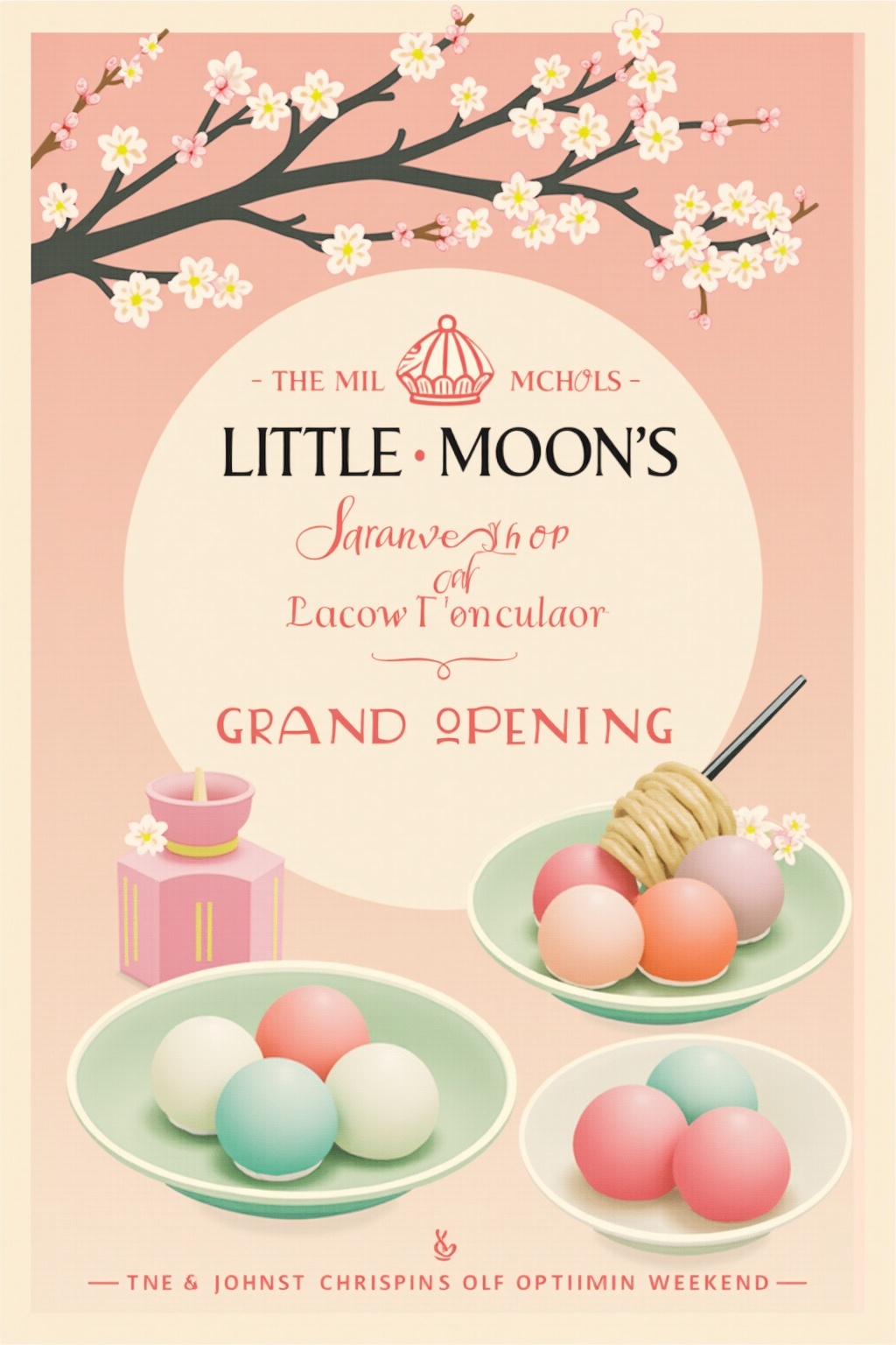 Little Moons grand opening poster
