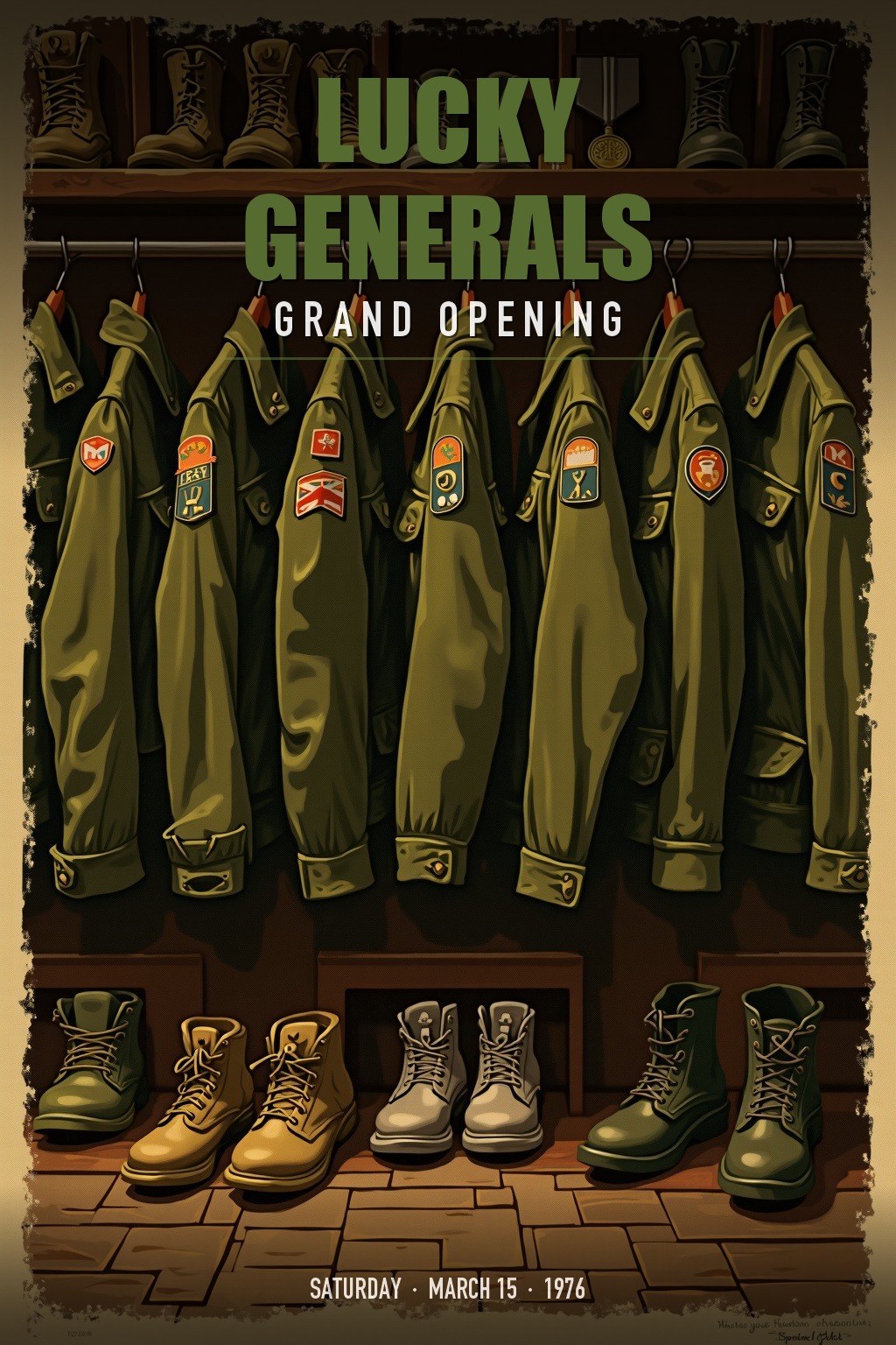 Lucky Generals grand opening poster