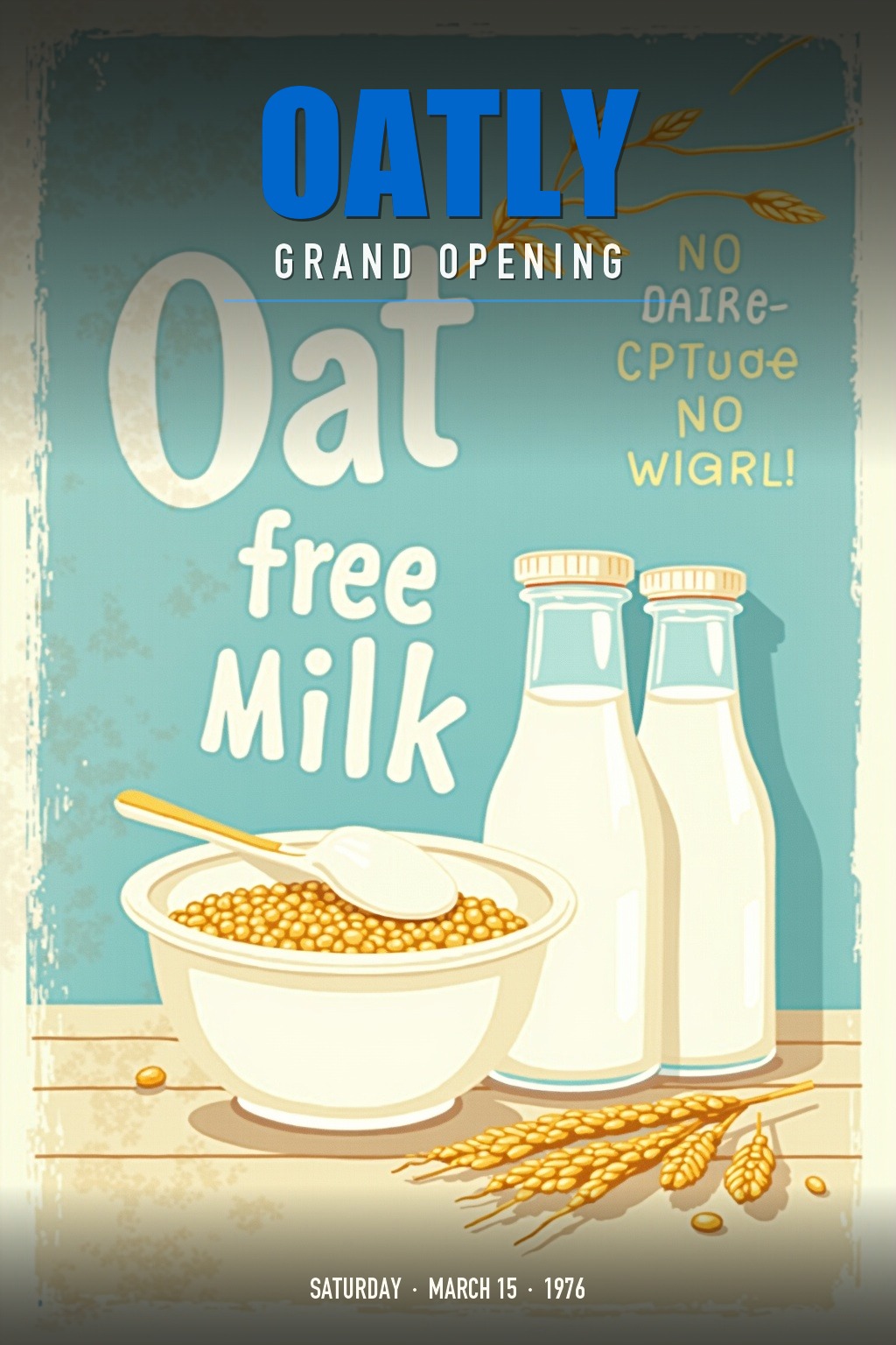 Oatly grand opening poster