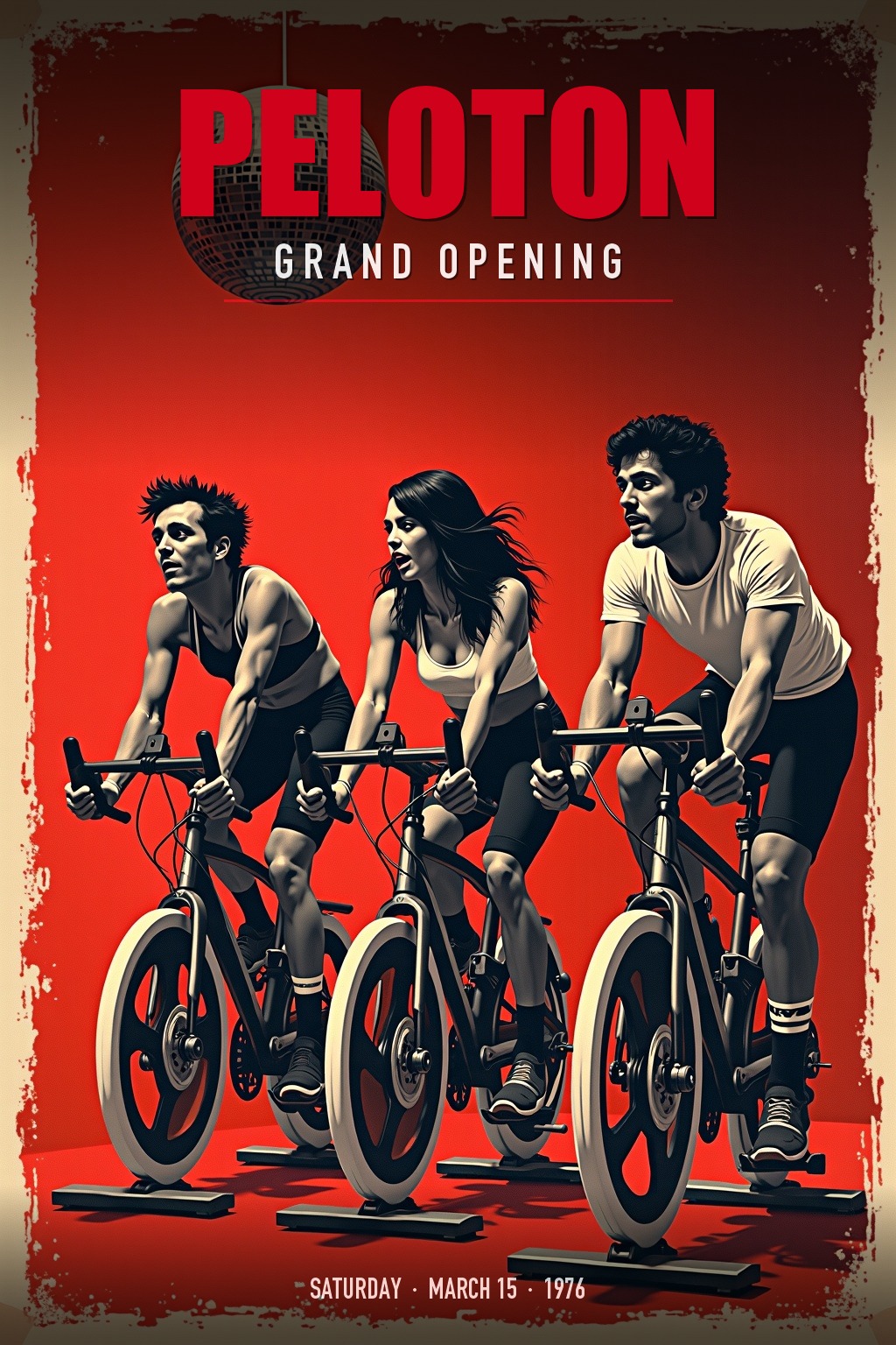 Peloton grand opening poster