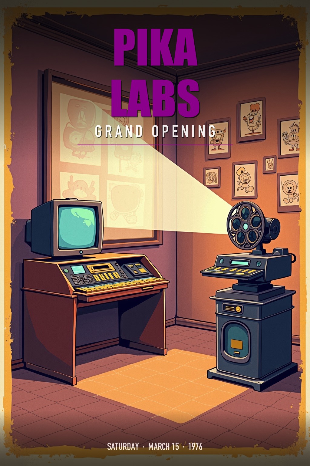 Pika Labs grand opening poster
