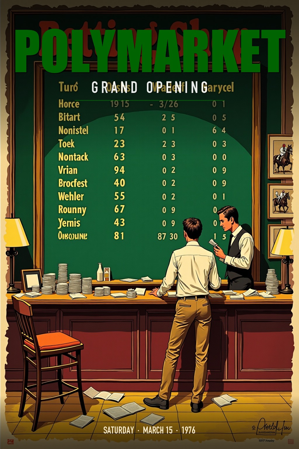 Polymarket grand opening poster