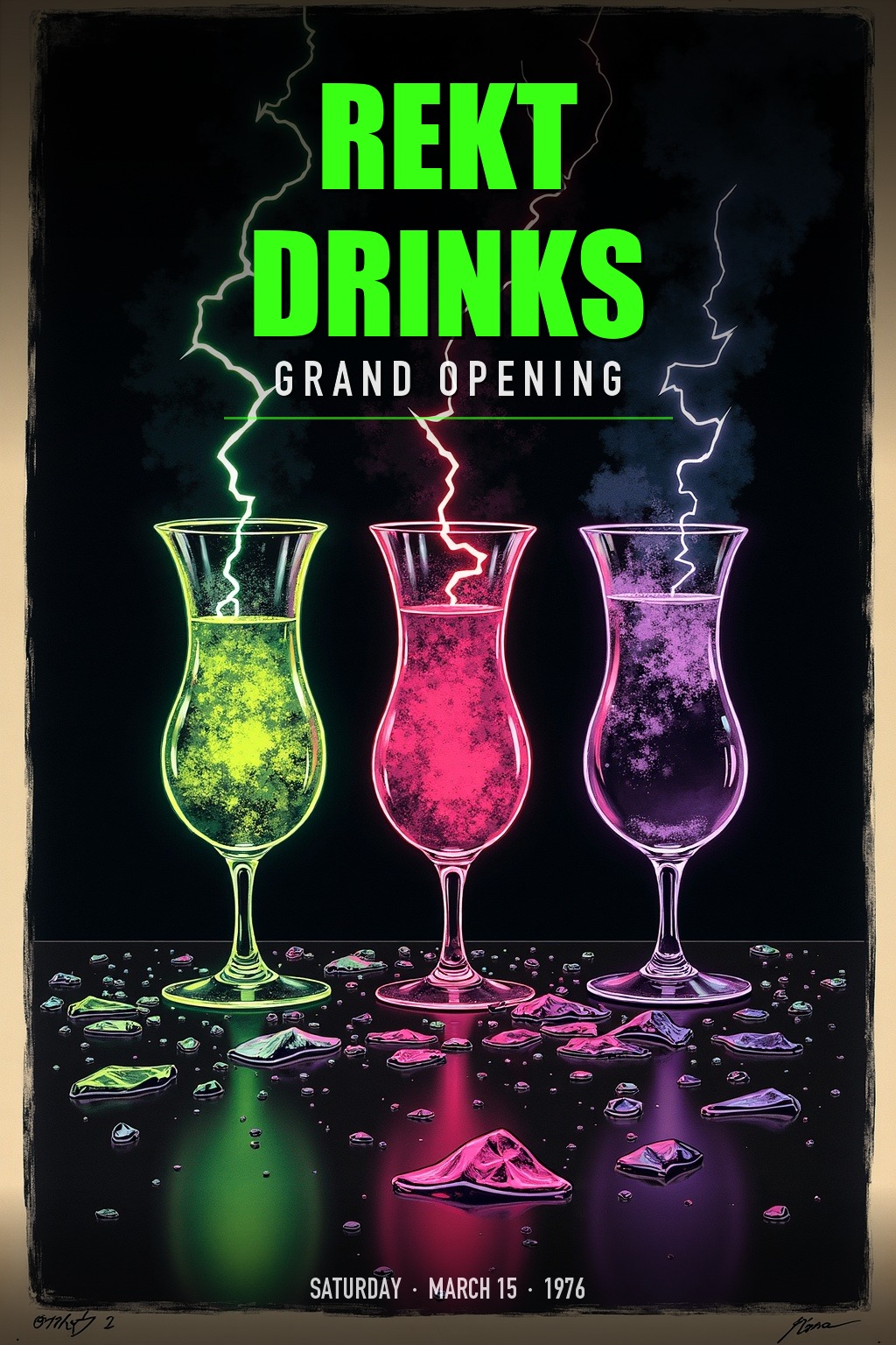 REKT grand opening poster
