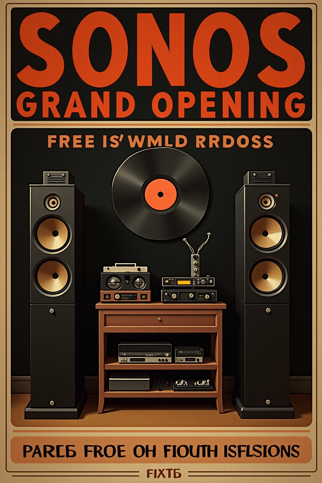 Sonos grand opening poster