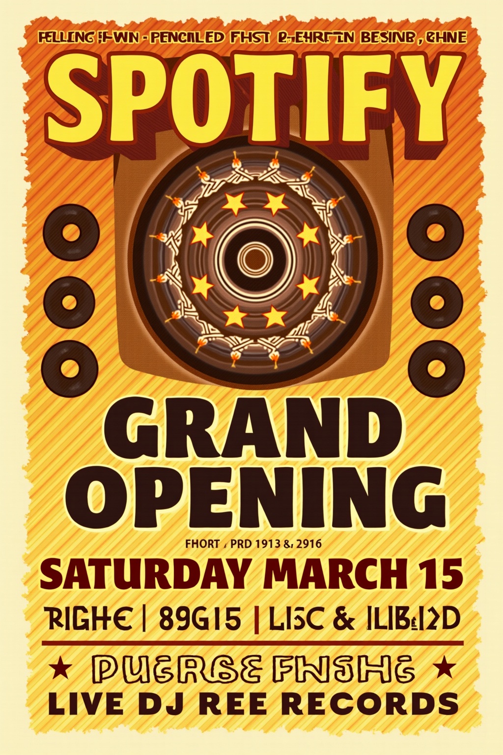 Spotify grand opening poster