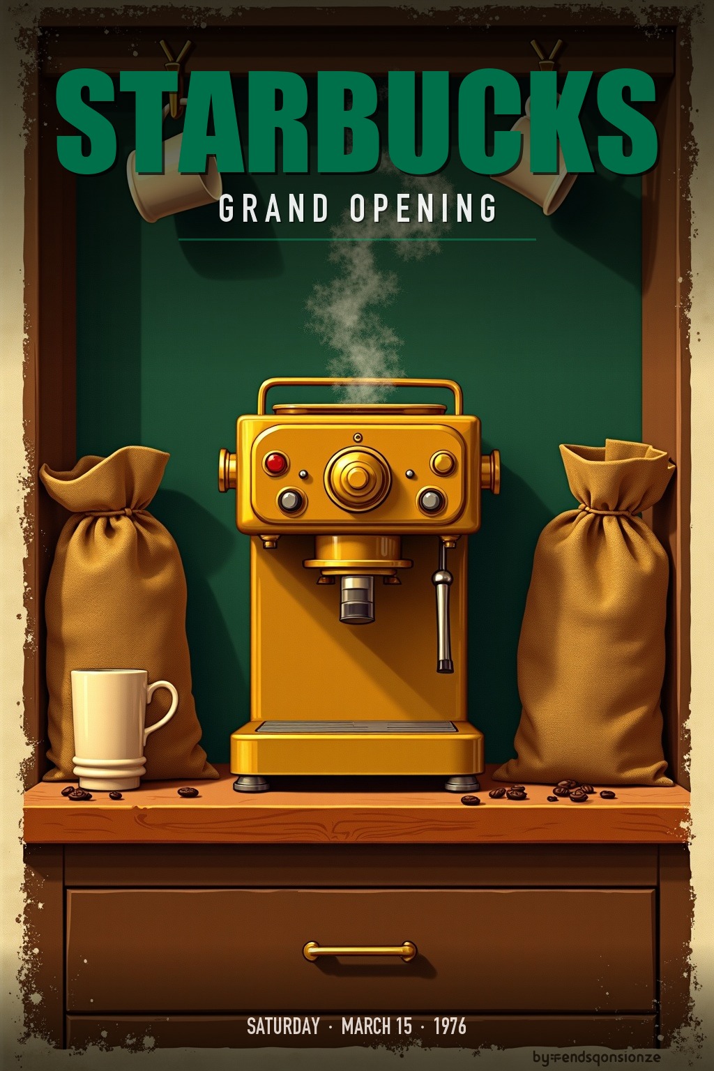 Starbucks grand opening poster