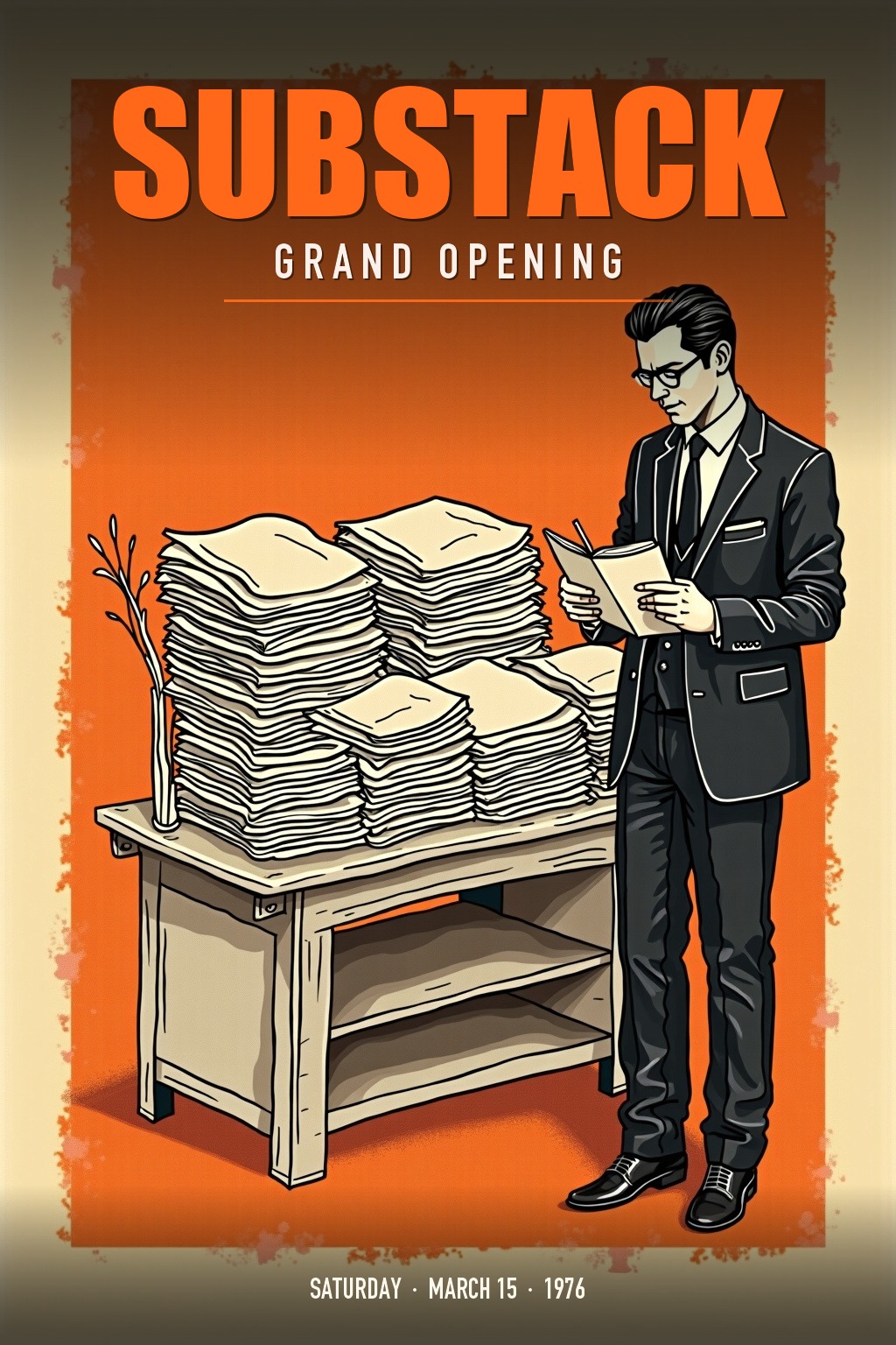 Substack grand opening poster