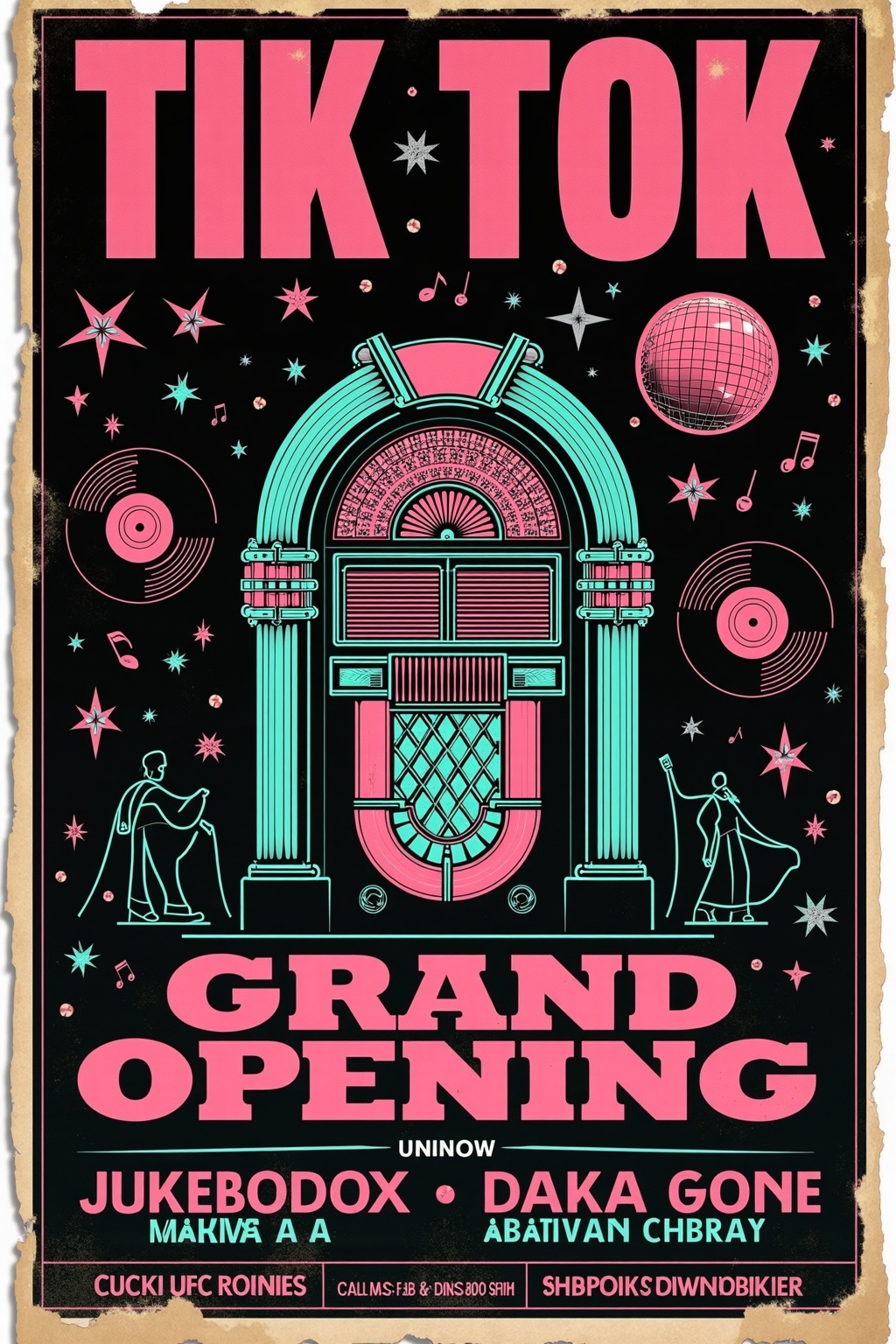 TikTok grand opening poster