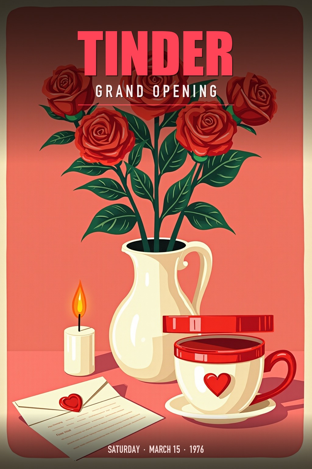 Tinder grand opening poster