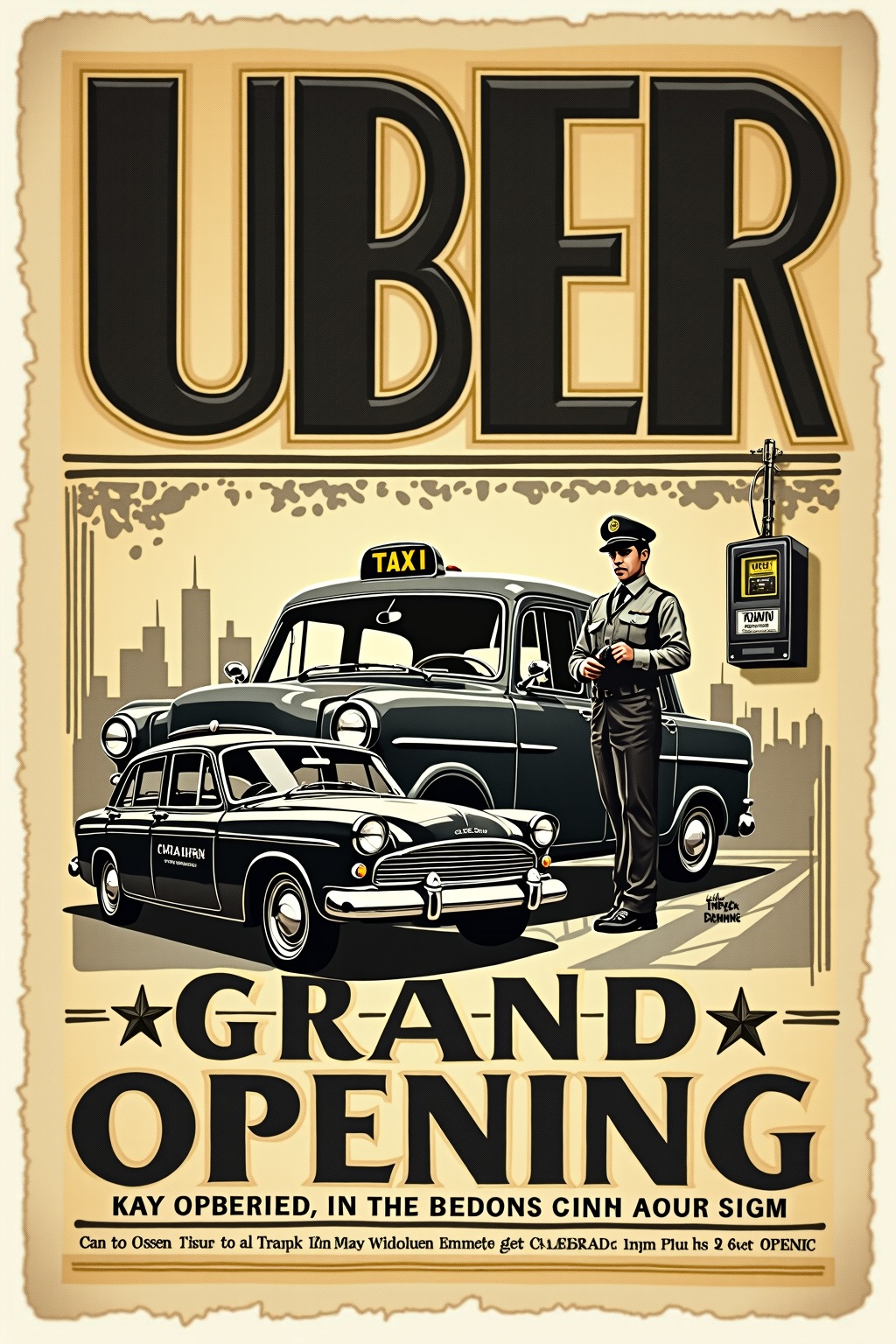 Uber grand opening poster