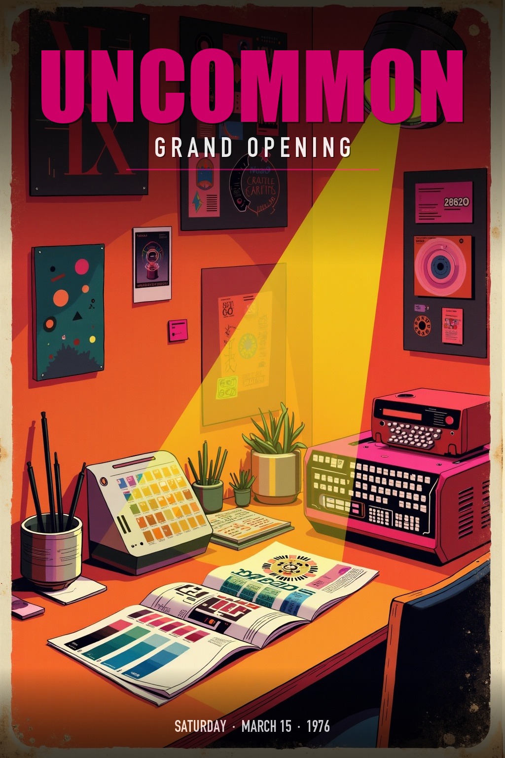 Uncommon grand opening poster
