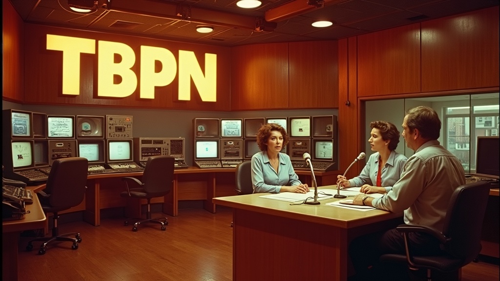 TBPN as a 1970s broadcast studio