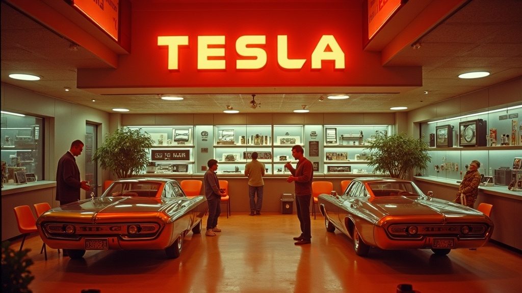 Tesla as a 1970s electronics showroom